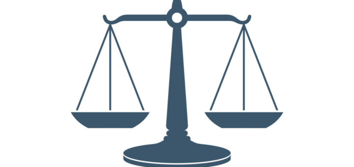 Modern Scale of Justice Logo Template Illustration Design