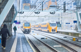 RAIL Trein in sneeuw