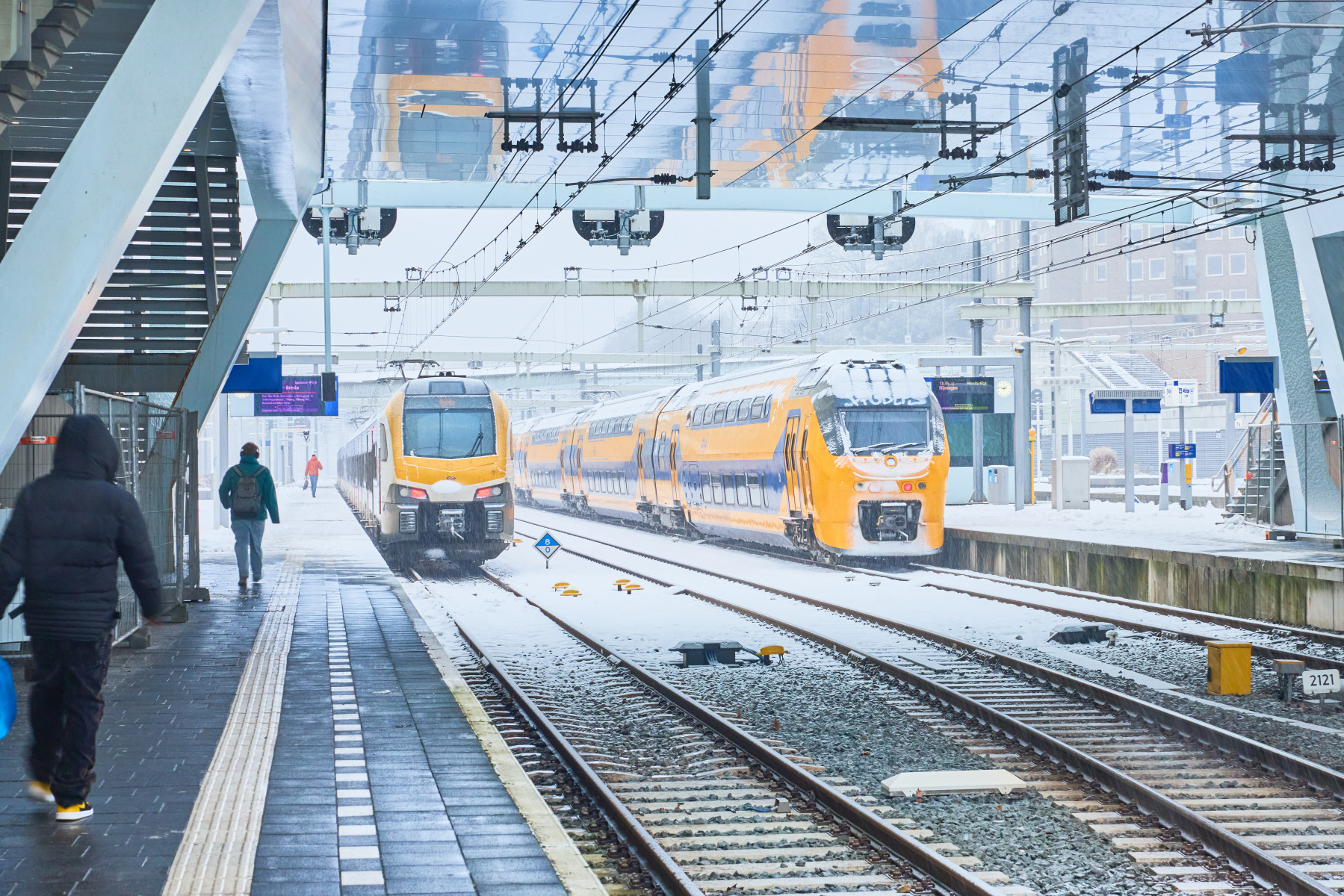 RAIL Trein in sneeuw